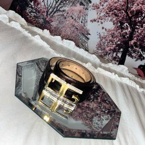 Dolce & Gabbana (D&G) Brown Rhinestone Belt